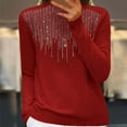 thumbnail image 2 of Oversized Sweaters Sevevn Fall Fashion Women Comfortable Casual Solid Color Long Sleeve Round-Neck Sweater, 2 of 6