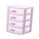 thumbnail image 4 of Mini cajón organizador organizador organizador de joyas soporte de cajas de almacenamiento pequeños organizador con cajones para la oficina de arte de Pink 4 nivel, 4 of 8