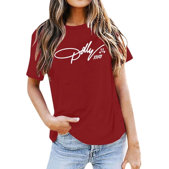 Vintage Dolly Shirt Parton Memorial T-Shirt for Women Short Sleeve T Shirts Casual Comfortable T Shirt Tops Soft Fashion Graphic Tees,XXXL