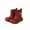 Red, variant on Girls Mid Calf Rain Boots - Lightweight -On Soft Sole for Toddlers, Comfortable Casual Kids Footwear - Rain Boots Kids,Color:Brown Size:9.5-10 Years