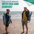 thumbnail image 3 of Sunnyfeel 5-Position Backpack Beach Chair Lay Flat, Folding Chair with cup holder, phone slot & bottle opener, Outdoor & Picnic &Camp, 3 of 5