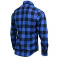 thumbnail image 5 of Milwaukee Leather MNG11634 Men's Black and Blue Flannel Plaid Long Sleeve Cotton Button Down Shirt XXXXX-Large, 5 of 10