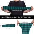thumbnail image 3 of Balery Teal On Black Plaid Mangas Refrescantes para Brazos para Hombre y Mujer – Transpirables y Absorbentes de Humedad para Mujeres, Hombres y Niños, 3 of 7