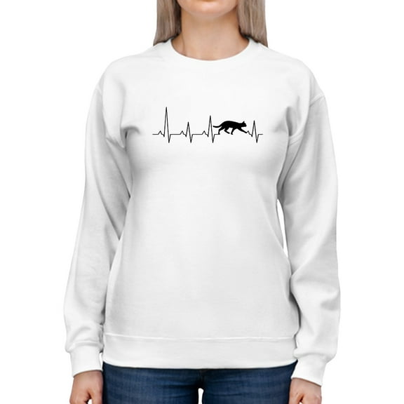 My Cat Is My Heartbeat Sweatshirt Women -GoatDeals Designs, Female 4X-Large