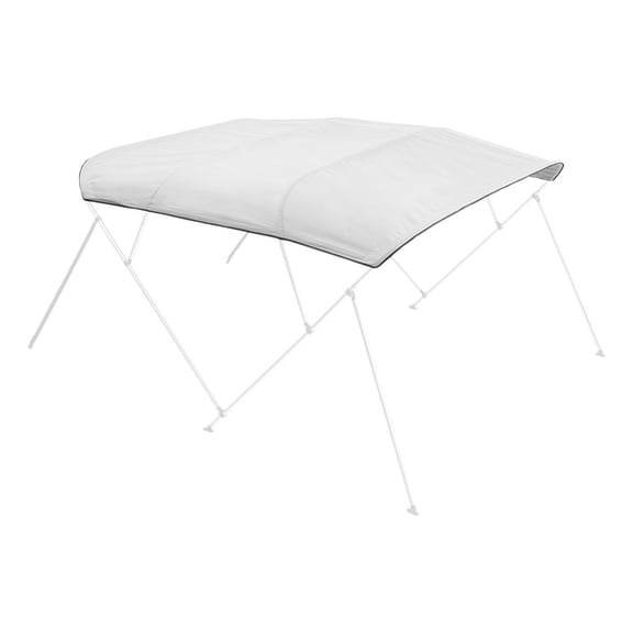 4 Bow Boat Bimini Top 600D Polyester Waterproof Sun Protection Awning Canopy with Storage Bag Replacement 96Lx91to96W Light Grey Frame Not Included