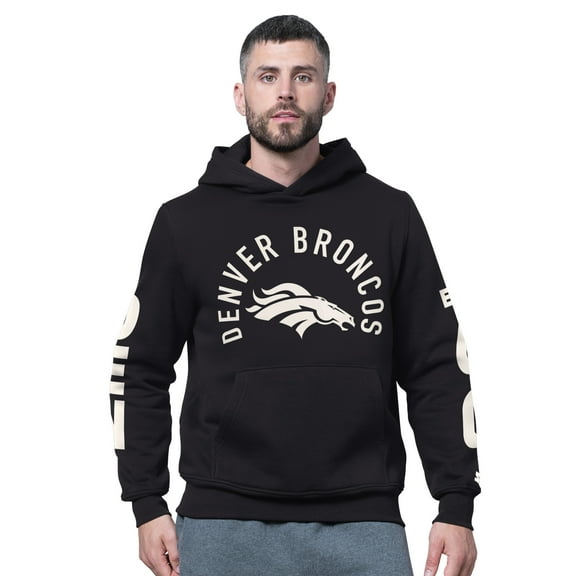 Men's Starter Black Denver Broncos Handoff Fleece Hoodie Sweatshirt