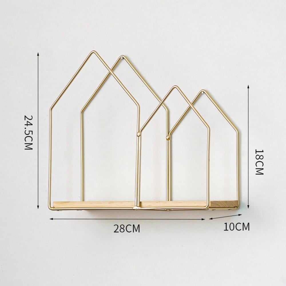 [Big Clear!]Iron Floating Shelf Round Wall Mounted Shelf Kitchen