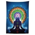thumbnail image 3 of Ambesonne Peace Tablecloth Rectangular Table Cover, Mandala Yoga, 60"x90", Multicolor, 3 of 4