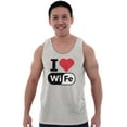 thumbnail image 3 of Love Wife Wi-Fi Funny Husband Married Tank Top Sleeveless Tee Men Brisco Brands L, 3 of 5