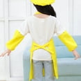 thumbnail image 3 of AUQ Kids Apron,Variable Shoulder Strap Apron with Pockets,Polyester Fiber Cloth Kids Aprons for Cooking,Yellow1, 3 of 4
