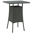thumbnail image 2 of Modway Sojourn Small Aluminum and Rattan Patio Bar Table in Chocolate, 2 of 2