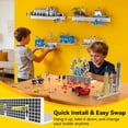 thumbnail image 3 of BlissBox Classic Collection 6.3 inch x 12 inch LEGO ABS Floating Shelves (8 Count), 3 of 8