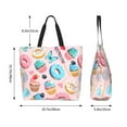 thumbnail image 6 of Fuzoiu Cupcakes and Donuts Print Tote Bags for Women,Shoulder Bag, Gym Tote,Top Handle Ladies Shoulder Bags for Work Beach Travel and Shopping Grocery, 6 of 9