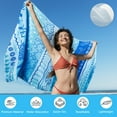 thumbnail image 5 of Microfiber Beach Towel, Oversized Pool Towel 72" x 36", Sand-Free Beach Towel, Quick Drying, Super Absorbent, Soft Breathable(2 Pack Sea Floor+Turtle), 5 of 7