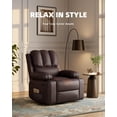 thumbnail image 2 of RIEDHOFF 22'' Recliner Chair, Manual Recliner for Adults, Lazy chair with 1.5X Sponge Filling, Cup Holder, and Retractable Armrests, for Living Rooms, Bedrooms, and Nurseries, 2 of 6