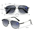 thumbnail image 3 of 2 Pairs of Classic BIFOCAL Reading Glasses 1.50 for men Presbyopic Glasses Gradient Gray Sunglasses UV, Memory Titanium Oversized Aviator-style Sun Readers +1.50, 3 of 5