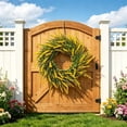 thumbnail image 5 of Artificial Lavender Wreaths for Front Door Outside Summer Spring Wreaths for Front Door Floral Wreath All Season for Wedding Farmhouse Porch Wall Room Home Decor.(11.81In)Yellow,1pc, 5 of 6