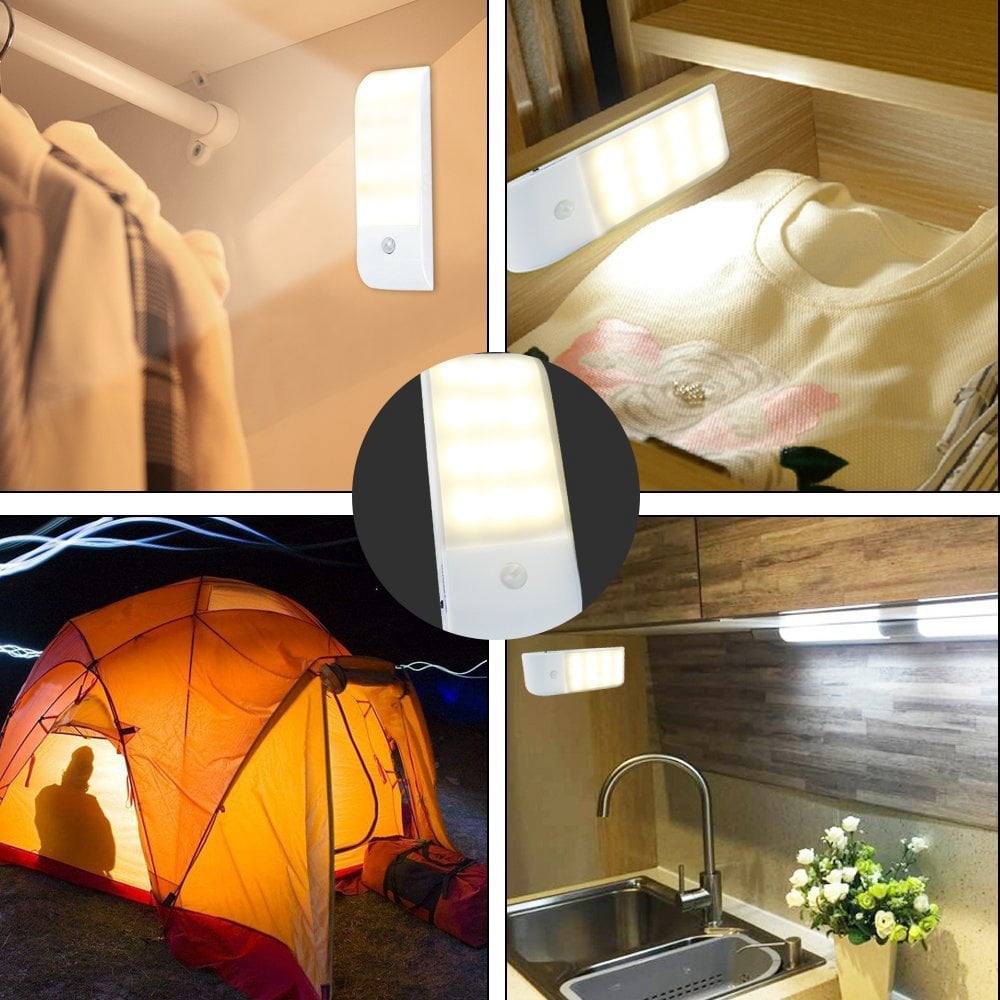 Lámpara Led Para Armario, Luz Con Sensor De Movimiento Pir, Luces Para Armario Con Sensor De Movimiento Para Armario Armario Escaleras De Cocina Muyoka Hogar
