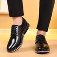thumbnail image 2 of Rrunsv Shoes Men Men'S Oxford Plain Toe Dress Shoes Classic Formal Shoes Black,46, 2 of 5