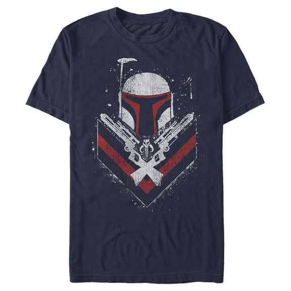 Men's Star Wars Boba Fett No Threats Only Promises Graphic Tee Navy Blue Small
