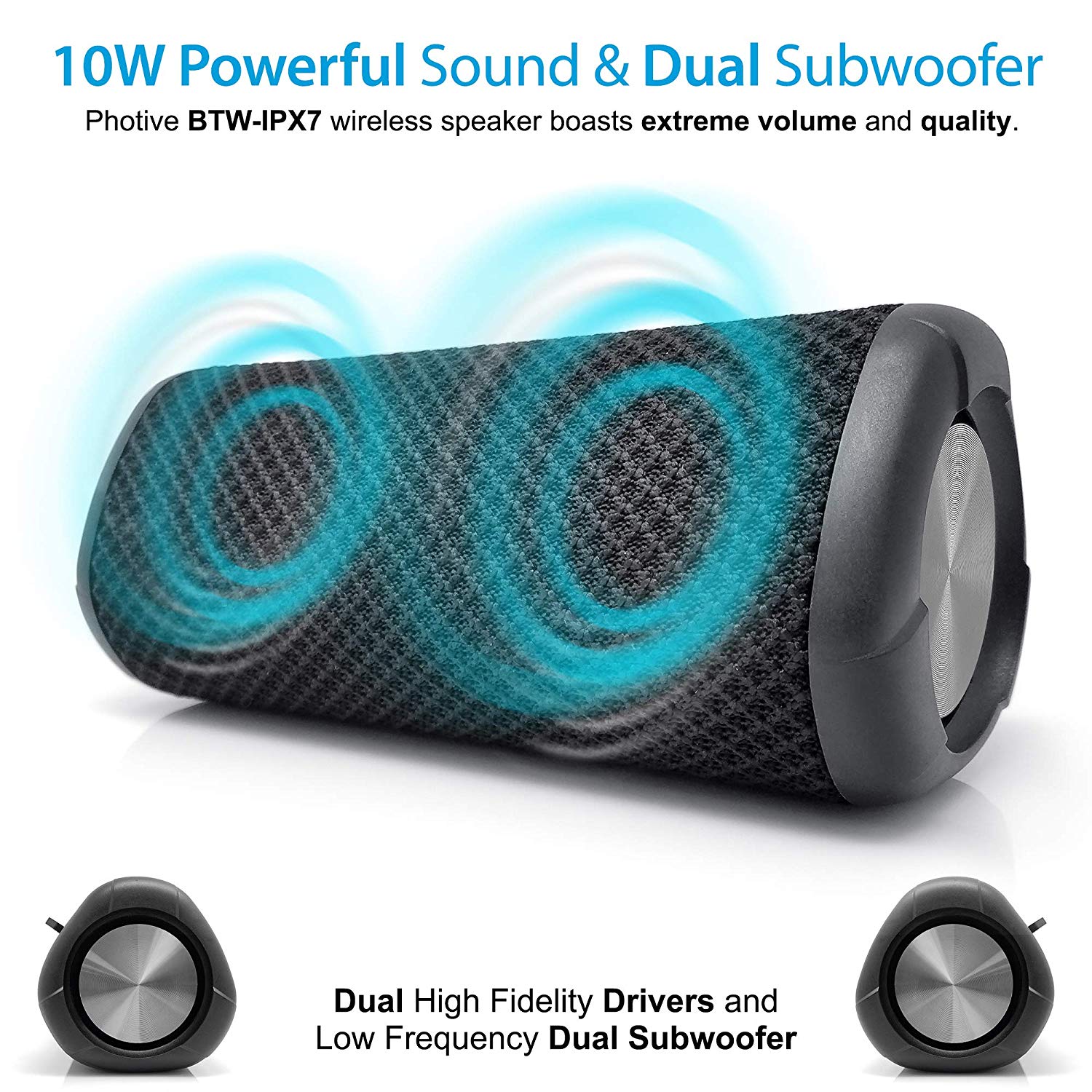 photive ipx4 bluetooth speaker