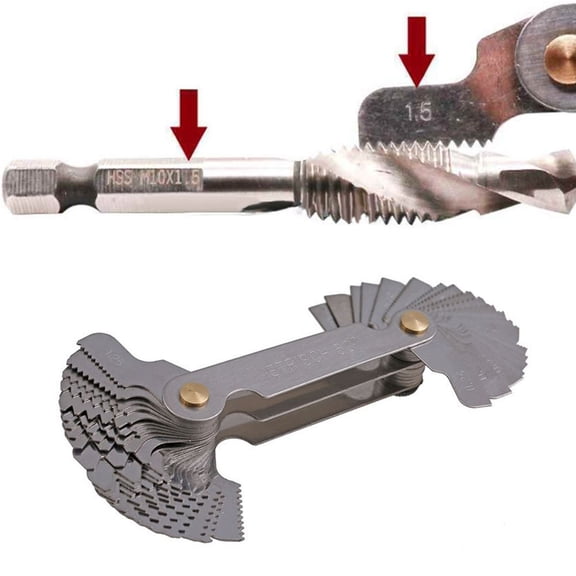Metric Imperial Screw Gauge 55 60 Degree Thread/pitch Gauge For Metal Lathe