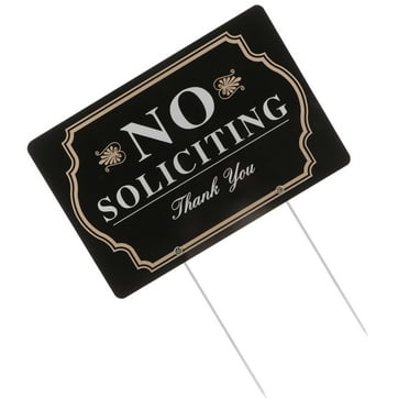 Ingridstore No Soliciting House Yard Stake Home Solicitors Sign