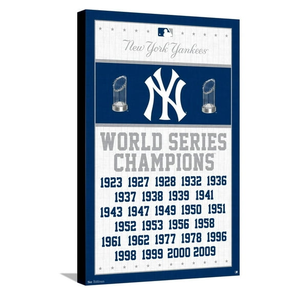MLB New York Yankees - Champions 13 Canvas Wall Poster, 14.725" x 22.375"