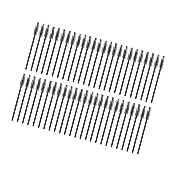 Vocoste Convenient Eyebrow Brushes for Business Travel Black Nylon Plastic 50 Pcs
