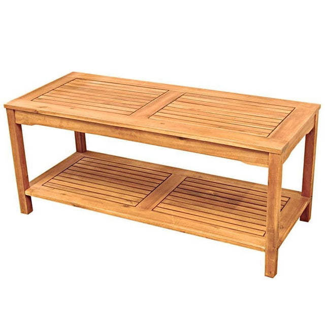Pemberly Row Table Basse Patio en Bois d'Acacia en Brun