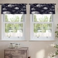 thumbnail image 2 of LALILO Kitchen Curtain Valance Ikat Tie With Stripes And Rod Pocket Window Curtain 52"x 18" Set of 2, 2 of 7