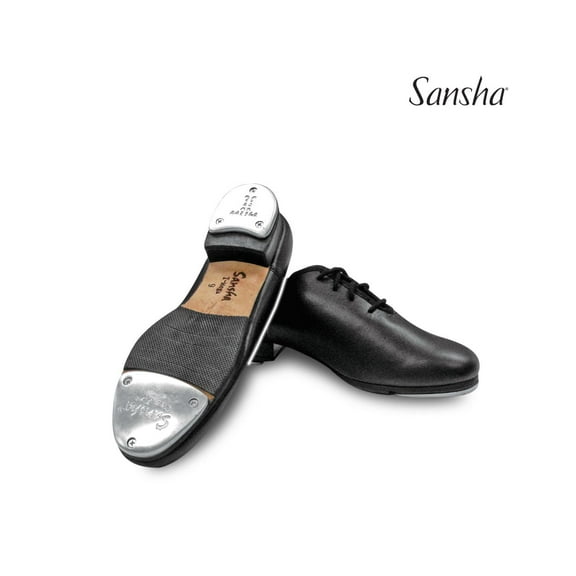Sansha T-MEGA (TA09Lpi) Professional Leather Tap Shoes for Dancers (Full-Sole Oxford)