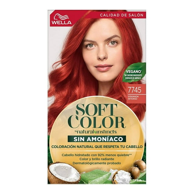 Tinte para cabello Soft Color Wella semipermanente 7745 granada intenso