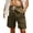 Brown, variant on Men's Linen Shorts Classic Fit Summer Casual Beach Shorts Packs