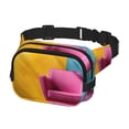 thumbnail image 2 of Kdxio Bright Pink Chair Crossbody Double Layer Waist Bag Belt Bag for Unisex Fanny Pack Fashion Waist Packs for Hiking Running Shopping Traveling, 2 of 9
