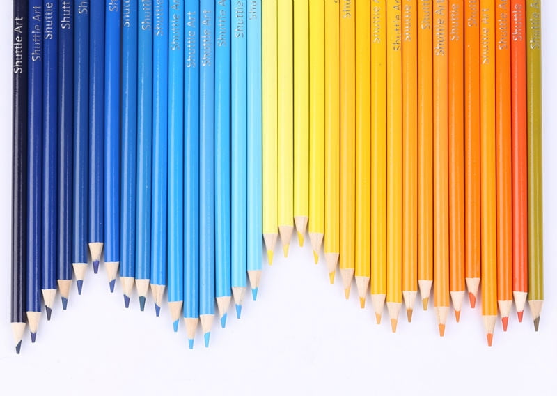 Shuttle Art 136 Colored Pencils Color Chart