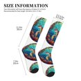 thumbnail image 2 of Lsque Sea Turtle in Coral Pattern Sport Compression Socks for Men & Women 15-20 mmHg Knee High Nurse Pregnant Running Medical and Travel Athletic, 2 of 6