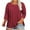 Red1, variant on Jalioing Plus Size Striped Blouses for Women Oversized 3/4 Sleeve Crewneck Shirts Tops Casual Loose Pullover Tee