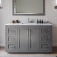 thumbnail image 2 of Wyndham Collection Miranda 54" Plywood Single Bathroom Vanity in Gray/Nickel, 2 of 7