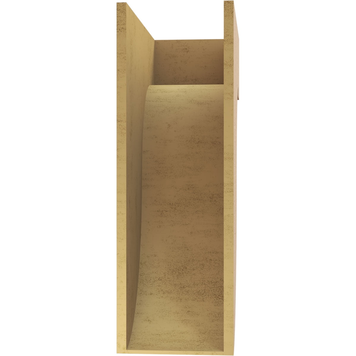 12"W x 24"D x 36"H Classic Del Monte Rough Cedar Woodgrain TimberThane Corbel, Primed Tan