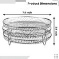 thumbnail image 4 of Air Fryer Racks, Three Stackable 7.8 inch Air Fryer Racks for 4.2QT - 5.8QT Air fryers, Stainless Steel Dehydrator Air Flow Racks for Ninja, Gowise, Phillips Air Fryers, Ovens, Press Cookers, 4 of 6