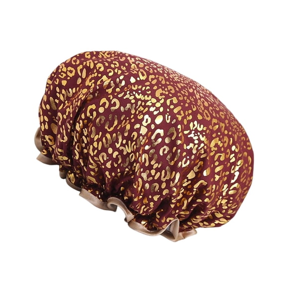 Double Layered Bath Caps For Women With Waterproof Elastic Shower Caps Adjustable Design For Shower And Spa