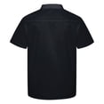 thumbnail image 3 of Men's and Women's Chef Work Jacket, Short Sleeve Kitchen Uniform Top for Restaurant Catering Bakery Hotel Staff Professional,Black 4XL, 3 of 7