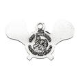 thumbnail image 3 of Patron Saint St Christopher Sterling Silver Lacrosse Medal for Athletes, 1.0" x 0.8", 24" Endless Rhodium Plated Stainless Steel Chain Necklace, Made in USA, Deluxe Velvet Gift Box, 3 of 4