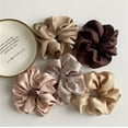 thumbnail image 2 of 5 Pcs Women's Silk Satin Hair Ties,Solid Color Large Intestine Hair Bands,Stylish Silk Scrunchies,Mulberry Silk for Hair,Elegant Bands Ties for Girls Hair Styling (Multi-Color), 2 of 5