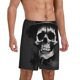 thumbnail image 2 of Balery Black White Hat Skull Pantalones cortos de pijama de punto de algodón para hombre con cinturilla y bolsillos-Medium, 2 of 6