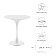 thumbnail image 5 of Sofa Side Table, Round, White, Wood, Metal Steel, Modern Contemporary Mid-Century, Living Lounge Cafe Room Hotel Lobby Hospitality, 5 of 6