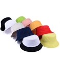thumbnail image 3 of Solid Color Unisex Cotton Packable Summer Travel Bucket Beach Sun Hat, 3 of 6