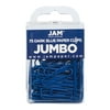 JAM Jumbo Paper Clips, Dark Blue, 75/Pack, Large
