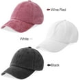 thumbnail image 6 of 3 pack washed plain baseball cap, retro adjustable dad hats gift for men/women,unstructured/cotton, 6 of 6
